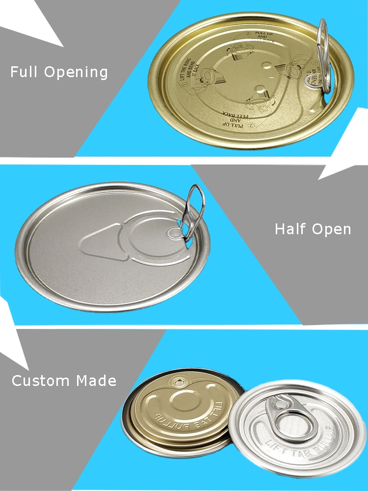 OEM Canned 307 Tinplate Eoe Can Lid Maker From China TFS Easy Open Ends Tin Lids for Sale